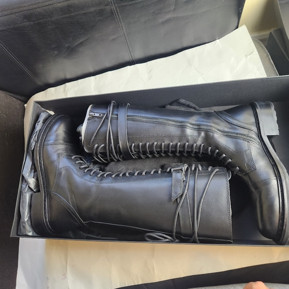 Ann Demeulemeester Knee High Lace Up boots size 36.5 BNWB - Picture 5 of 15
